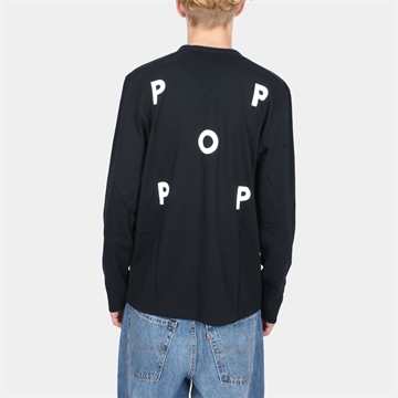 Pop Trading Company Logo Longsleeve T-shirt Black / White